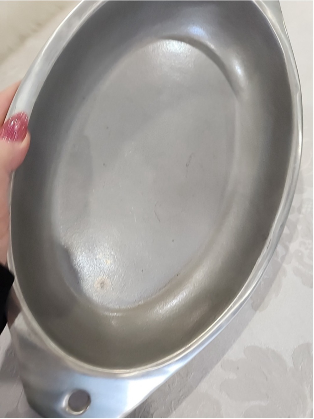 Wilton Armetale Fish Platter Pewter Large Oval Handled 14" Silver Vintage - Picture 6 of 16